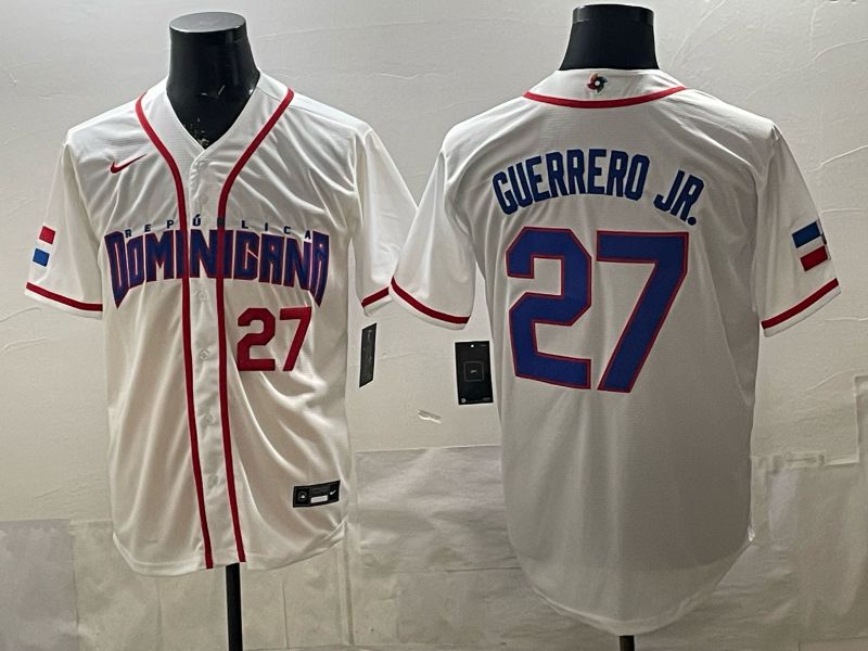 Men 2026 World Cub #27 Guerrero jr White Game Nike MLB Jersey style 002